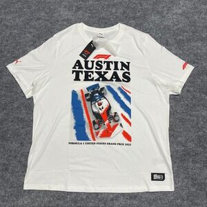 Formula 1 Austin Texas United States Grand Prix 2025 T-Shirt Mens XXL White Puma